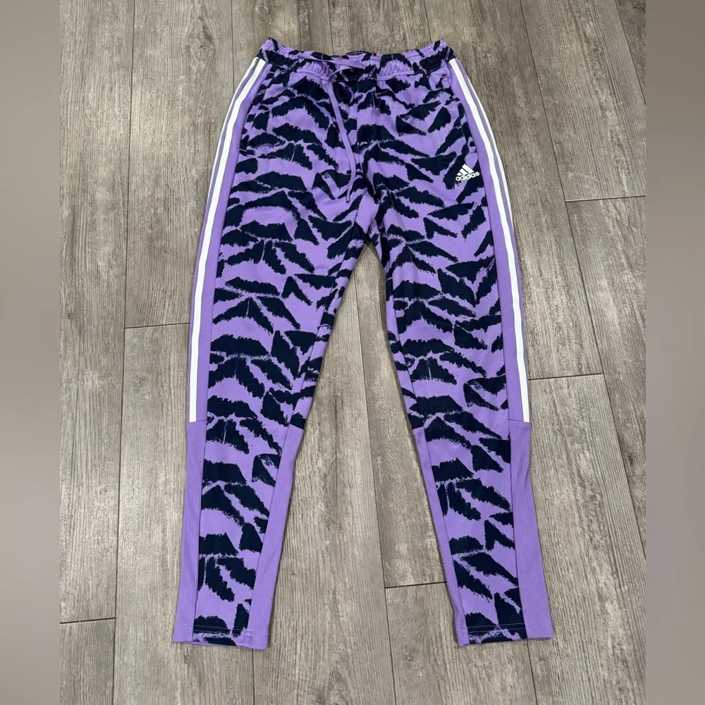 adidas Purple and Black Graphic Joggers